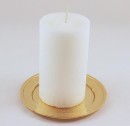 Brass candle dish / coaster - 11 cm