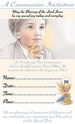 First Communion Invites - Boy