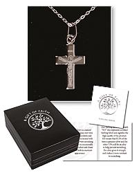First Holy Communion engraved cross - silver