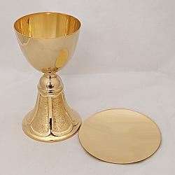 Gold-plated brass chalice and paten