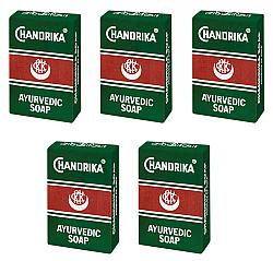 Chandrika Ayurvedic Soap - 75g - Pack of 10 bars