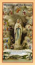 Prayer Card: Mysteries of the Rosary x 10