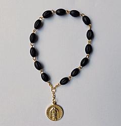 Holy Face Chaplet - black wood beads