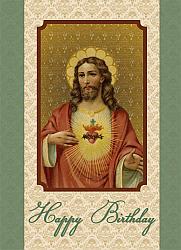 Sacred Heart Birthday Card