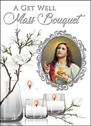 Get Well Mass Bouquet Card - Sacred Heart