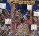 Large Advent Calendar - Shepherds at the Manger