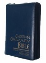 Christian Community Bible - Navy Leather zipped