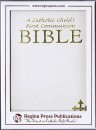 First Communion Bible - white imitation leather
