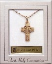 First Communion Cross - 18 ct gold plated