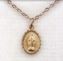 First Communion Miraculous medal  - 18 ct gold plated
