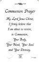 First Communion Boy Prayer Card with Gold Foil Medal