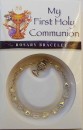 First Communion Rosary Bracelet with heart shaped beads