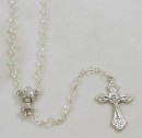 Girl First Holy Communion Rosary - clear