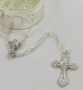 Girl First Holy Communion Rosary - clear