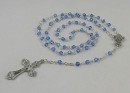 First Holy Communion Rosary - blue glass