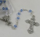 First Holy Communion Rosary - blue glass