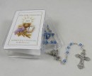 First Holy Communion Rosary - blue glass