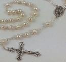 Confirmation Rosary Beads - Imitation Pearl