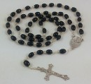 Confirmation Rosary Beads - Black Wood