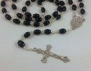 Confirmation Rosary Beads - Black Wood