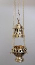 Small 'Compostela' brass thurible - 16 cm