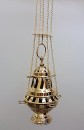 Small 'Compostela' brass thurible - 16 cm