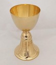 Gold-plated brass chalice and paten