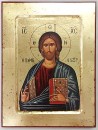 Christ Pantocrator wooden carved icon - 18 x 24 cm