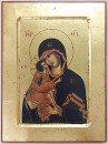 Mother of God wooden carved icon - 18 x 24 cm