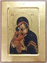 Our Lady of Vladimir wooden carved icon - 18 x 24 cm