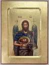Saint John the Baptist wooden carved icon - 18 x 24 cm