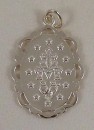Silver Miraculous medal - scalloped - no chain