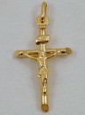 Gold Crucifix - 30mm - rounded