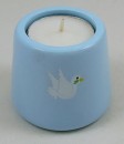 Painted Wood Candle Holder - Children of the World - Blue