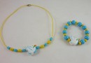 Dove Necklace - blue/yellow