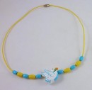 Dove Necklace - blue/yellow