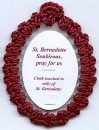St Bernadette Soubirous of Lourdes Relic Badge
