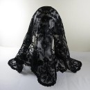 Spanish Embroidered Mantilla - Black