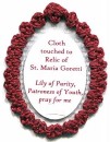 St Maria Goretti Relic Badge