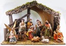 Large Christmas Crib:  10 inch Resin figures with stable
