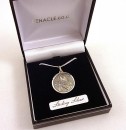 St Therese sterling silver medal with chain