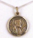St Pio sterling silver medal with chain