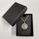 St Anthony sterling silver medal with chain