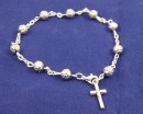 Rosebud rosary bracelet