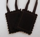100% Brown Wool Scapular - Extra Long