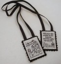 100% Brown Wool Scapular - Medium