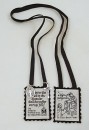 100% Brown Wool Scapular - Medium with medals