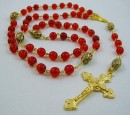 Red/Gold Hand-made Rosary