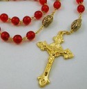 Red/Gold Hand-made Rosary