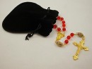 Red/Gold Hand-made Rosary